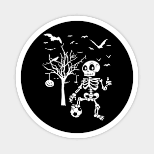 Soccer Skeleton Halloween Men Boys Soccer Player Halloween Magnet